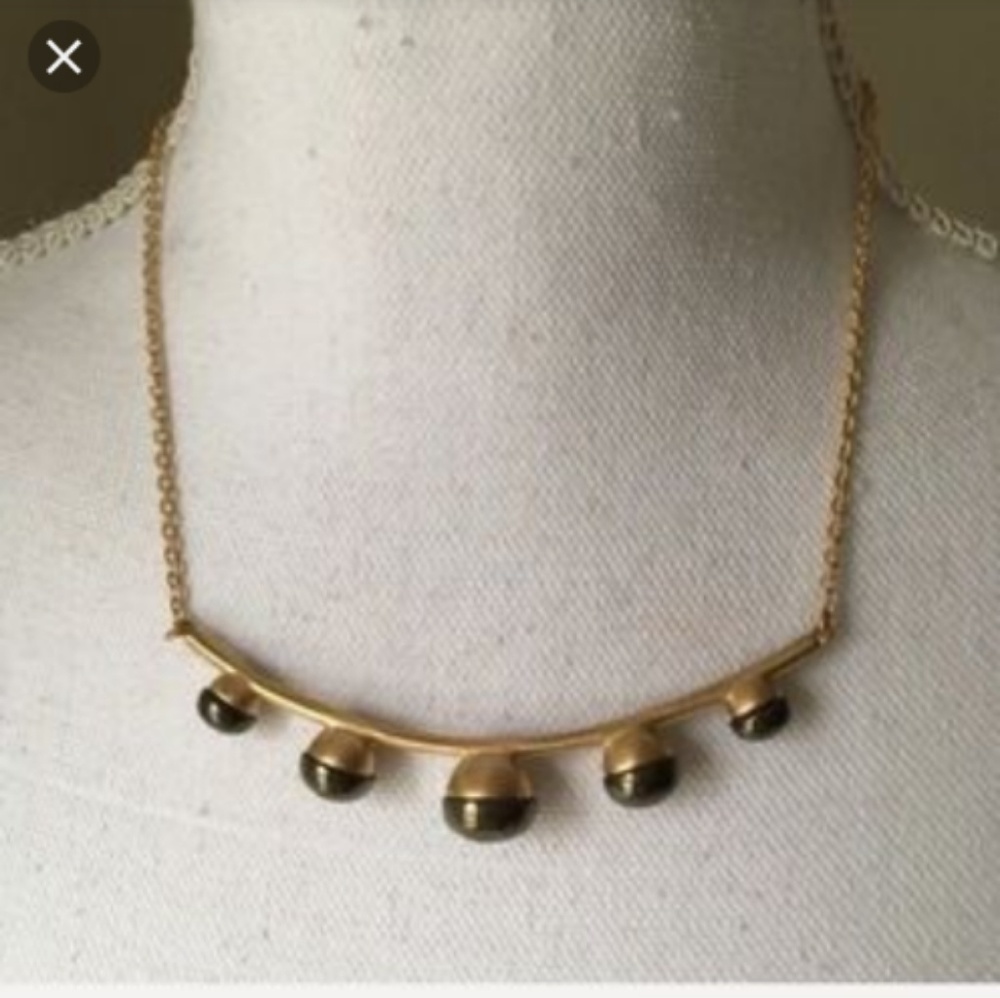 Botkier Stone Lined Bar Pendant Necklace NWT NWT